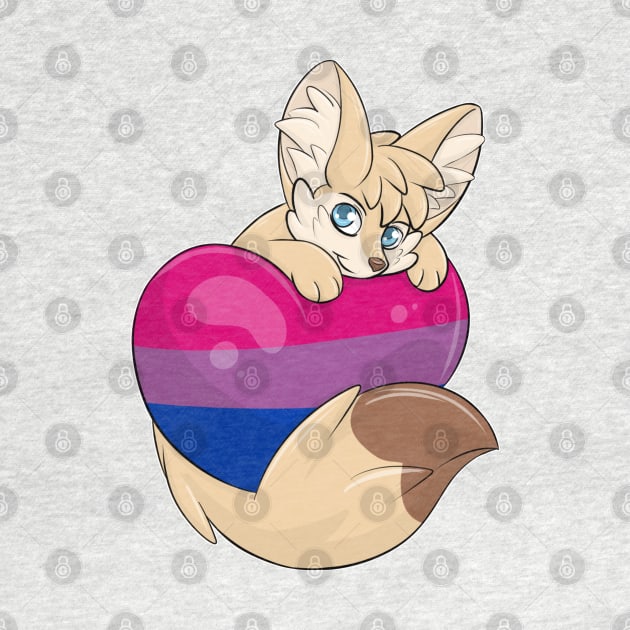 Bi Flag-Heart Fennec Fox by Fennekfuchs